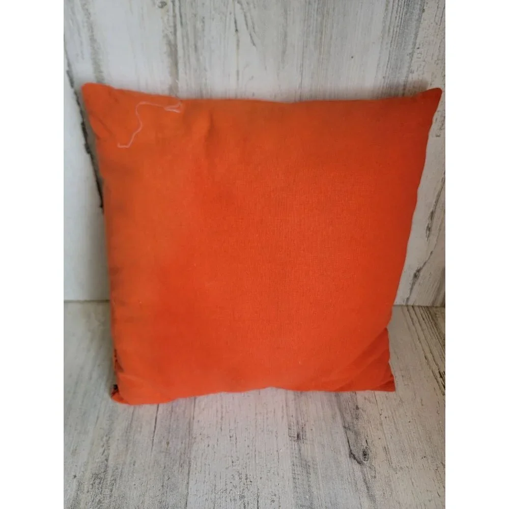 Halloween orange black cat pillow‎ home decor accessory